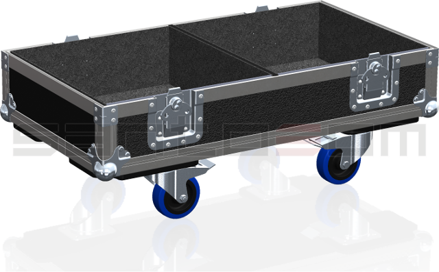 Santosom Cabinet Flight case PRO, 2 Mackie SRM 450