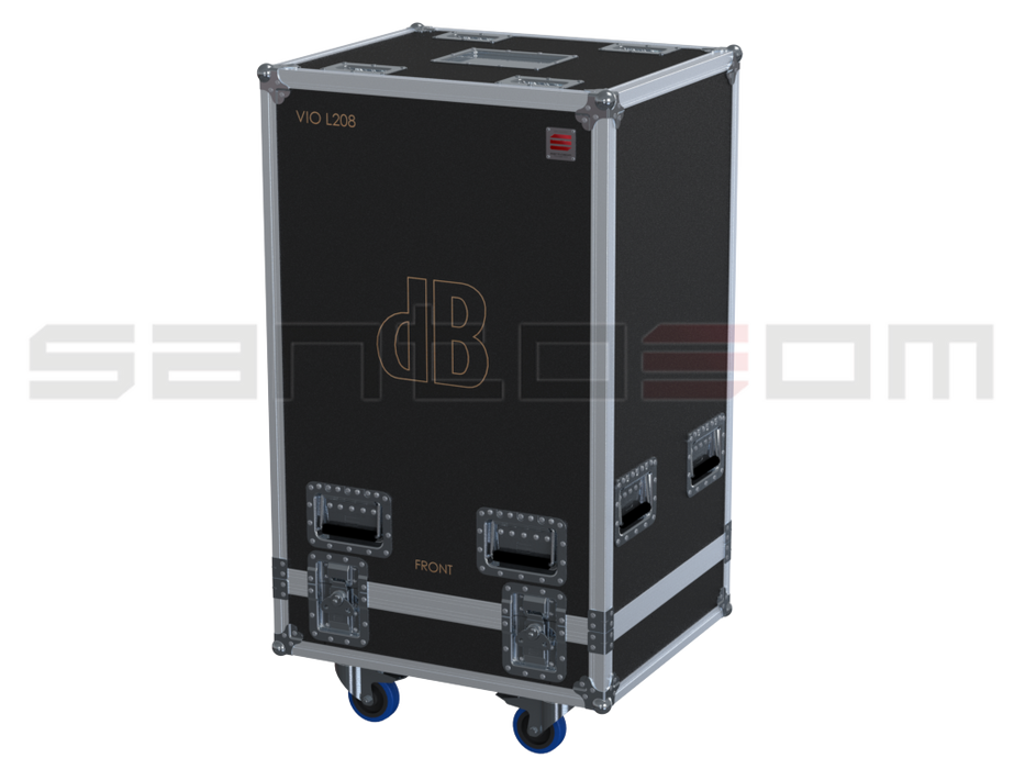 Santosom Cabinet Flight Case, 4x DB Technologies VIO L208 + DRK-208