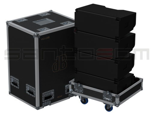 Santosom Cabinet Flight Case, 4x DB Technologies VIO L208 + DRK-208