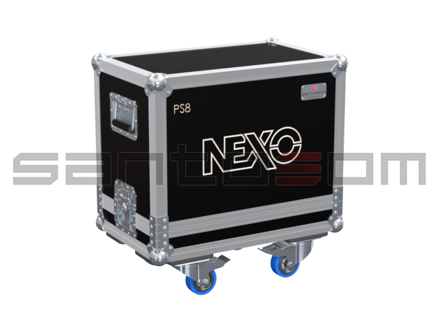 Santosom Cabinet Flight Case, 2x Nexo PS8