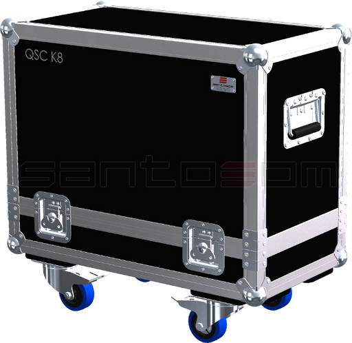 Santosom Cabinet Flight case STD, 2x QSC K8