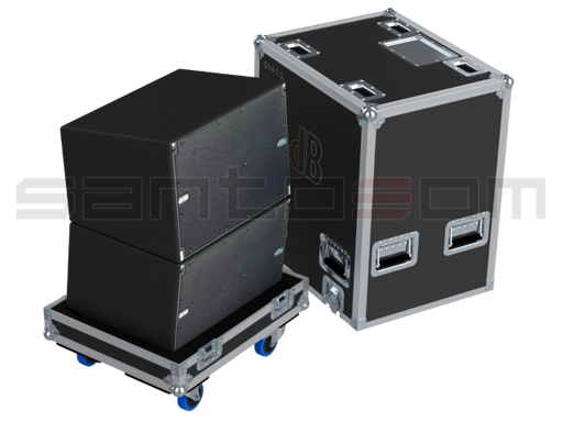 Santosom Cabinet Flight Case Pro, 2x DB Technologies DVA T12 (foam)