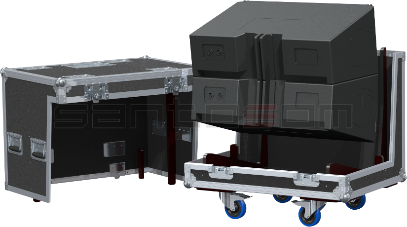 Santosom Cabinet Flight case PRO, 2x D&B V8/V12