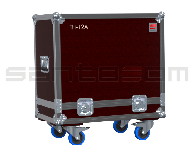 Santosom Cabinet Flight case ECO, 2x Mackie TH-12A