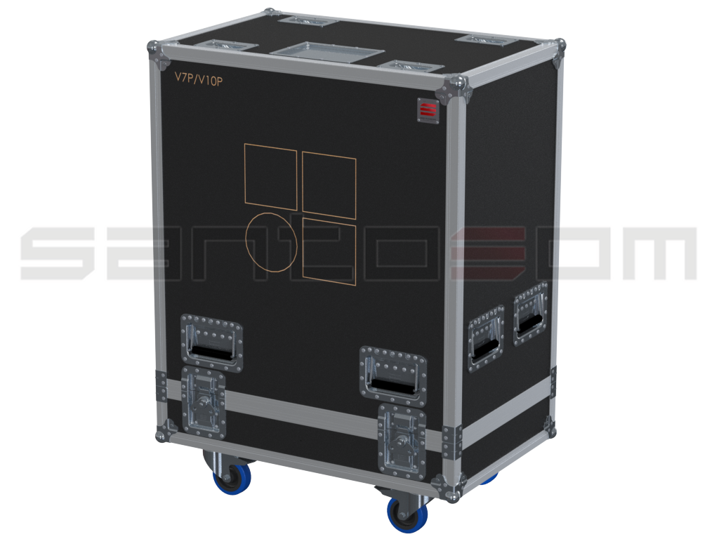 Santosom Cabinet Flight case PRO, 2x D&B V7P/V10P + access.
