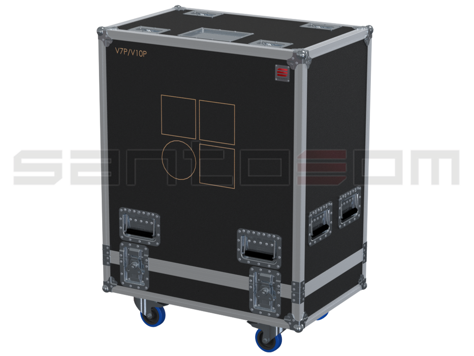 Santosom Cabinet Flight case PRO, 2x D&B V7P/V10P + access.