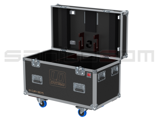 Santosom Cabinet Flight Case Pro, 2x LD Systems LD Curv 500PS