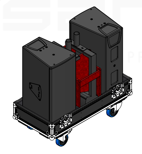 Santosom Cabinet Flight case PRO, 2x D&B Y7P/Y10P