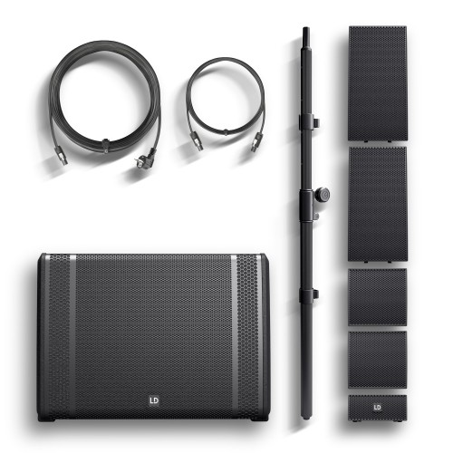 SANTOSOM Cabinet Flight case PRO, 1x LD Systems Curv 500TS