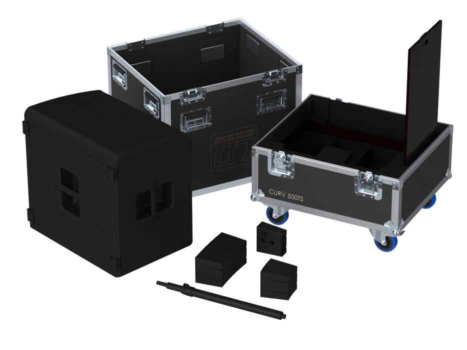SANTOSOM Cabinet Flight case PRO, 1x LD Systems Curv 500TS