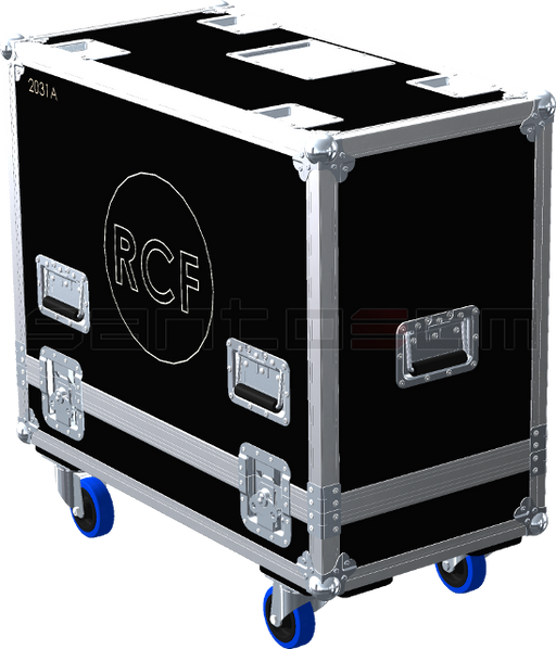 Santosom Cabinet Flight case PRO, 2x RCF 2031A