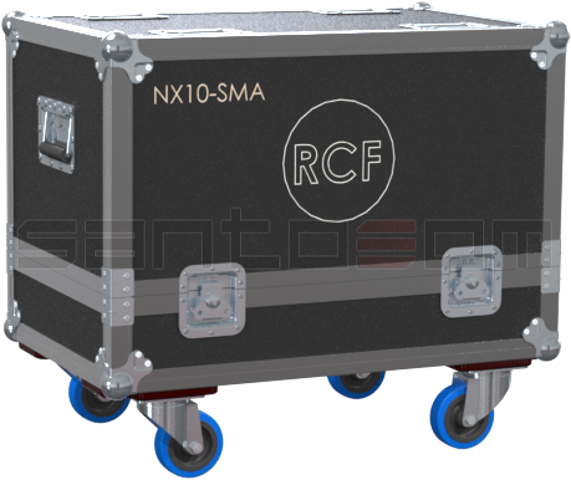 Santosom Cabinet Flight case, 2x RCF Monitor NX 10-SMA