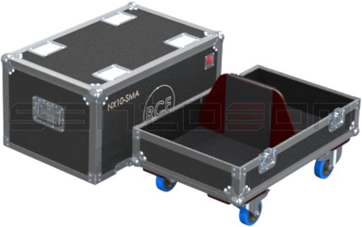 Santosom Cabinet Flight case, 2x RCF Monitor NX 10-SMA