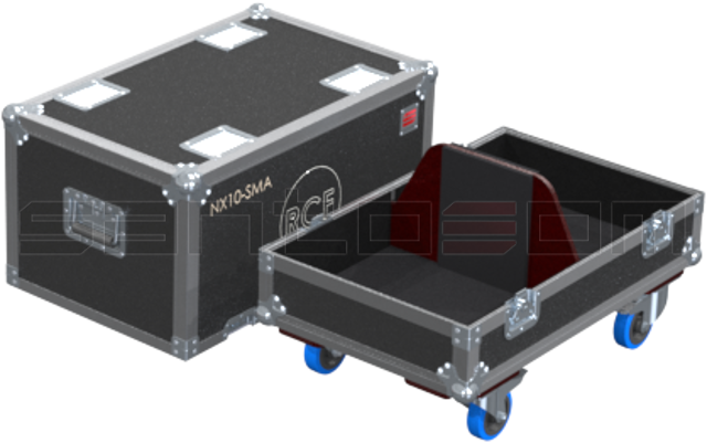 Santosom Cabinet Flight case, 2x RCF Monitor NX 10-SMA