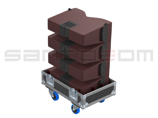 SANTOSOM Cabinet Flight case PRO, 4x L-Acoustics KIVA II