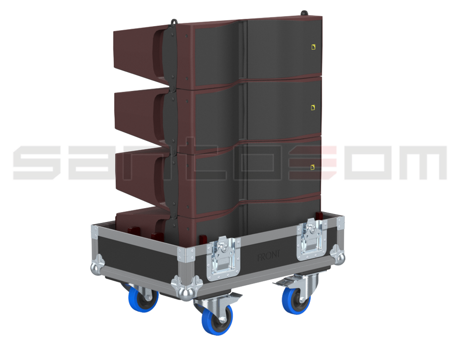 SANTOSOM Cabinet Flight case PRO, 4x L-Acoustics KIVA II