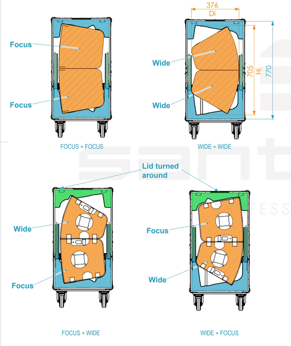 Santosom Cabinet Flight case PRO, 2x L-Acoustics A10