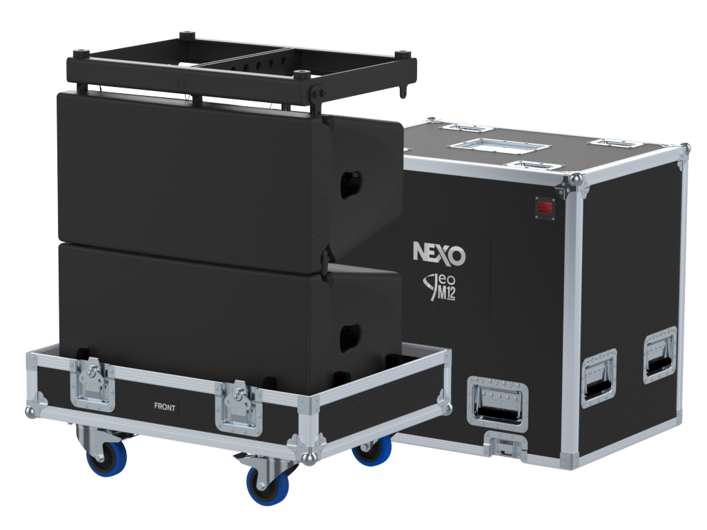 Santosom Cabinet Flight case PRO, 2x NEXO GEO M12 + Frame