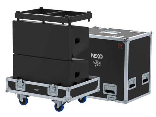 Santosom Cabinet Flight case PRO, 2x NEXO GEO M12 + Frame