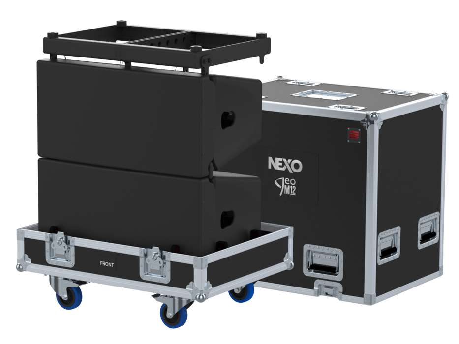 Santosom Cabinet Flight case PRO, 2x NEXO GEO M12 + Frame