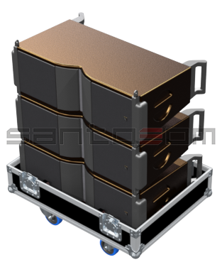 Santosom Cabinet Flight case PRO, 3x L-Acoustics KARA