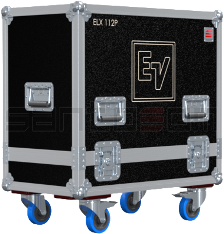 Santosom Cabinet Flight Case Pro, 2x Electro-Voice ELX112P