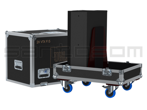 Santosom Cabinet Flight case PRO, 2x JBL VTX F15