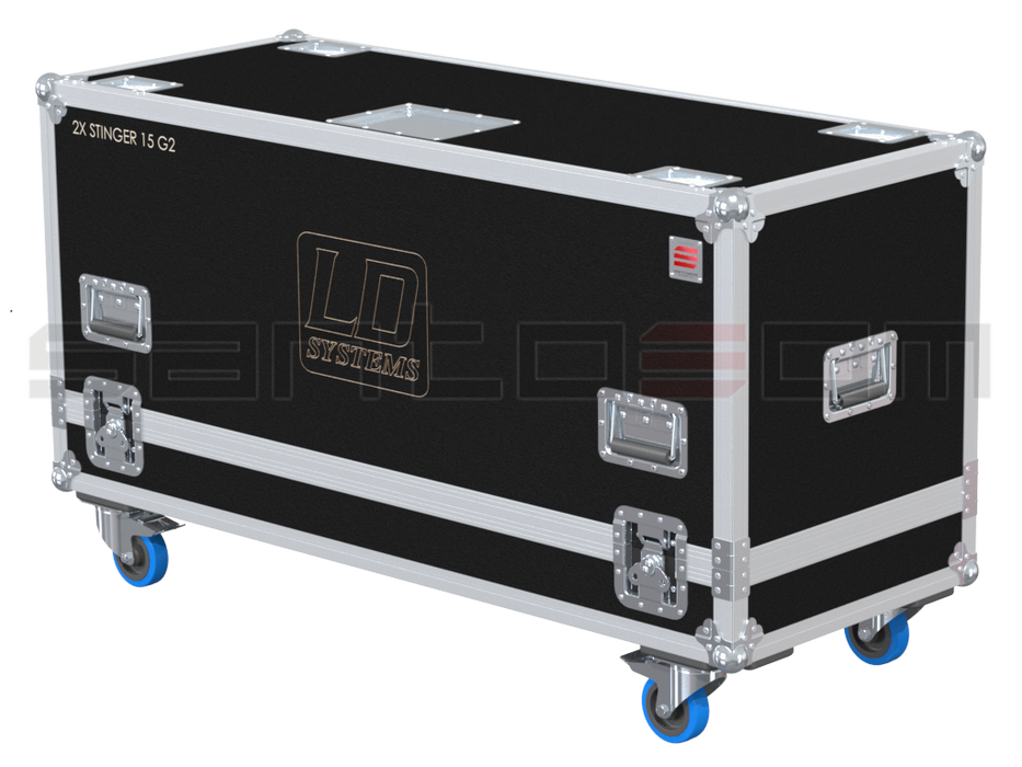 Santosom Flight case, 2x LD Systems Stinger 15AG2