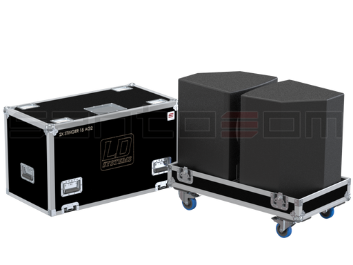 Santosom Flight case, 2x LD Systems Stinger 15AG2