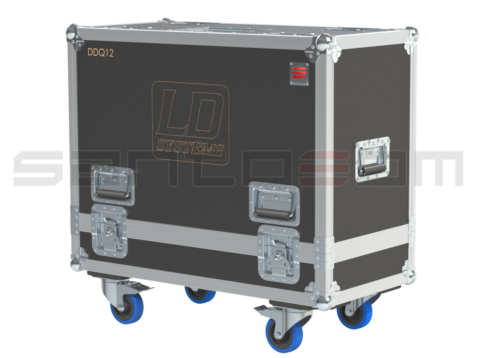 Santosom Cabinet Flight Case Pro, 2x LD Systems DDQ 12
