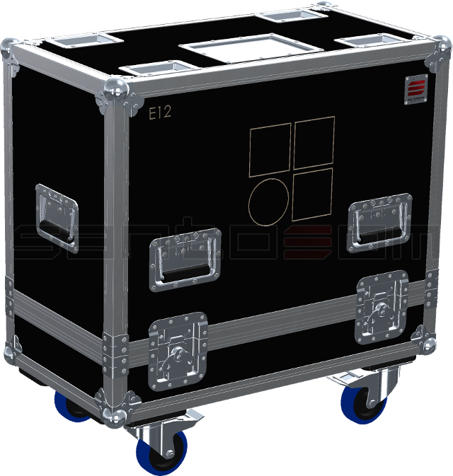 Santosom Cabinet Flight case PRO, 2x D&B E12