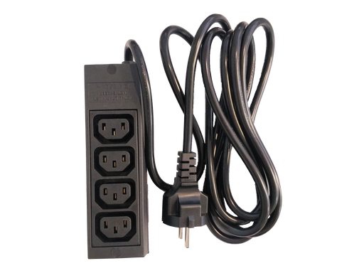 Santosom Mains Power Strip 4 Sockets - IEC - 2Mt