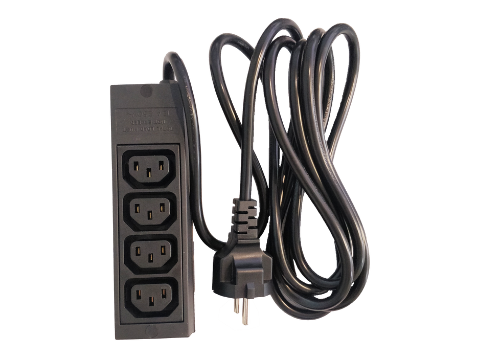 Santosom Mains Power Strip 4 Sockets - IEC - 2Mt