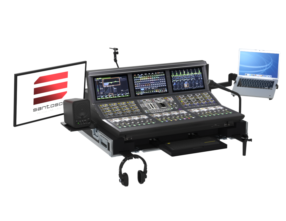SANTOSOM MIXER Flight case PRO-3, Avid S6L-24D Control Surface