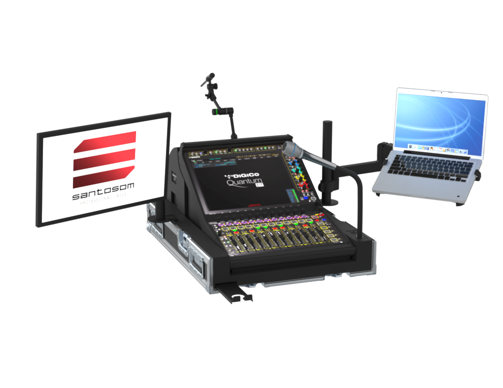 SANTOSOM MIXER Flight case PRO-3, DiGiCo Quantum 112