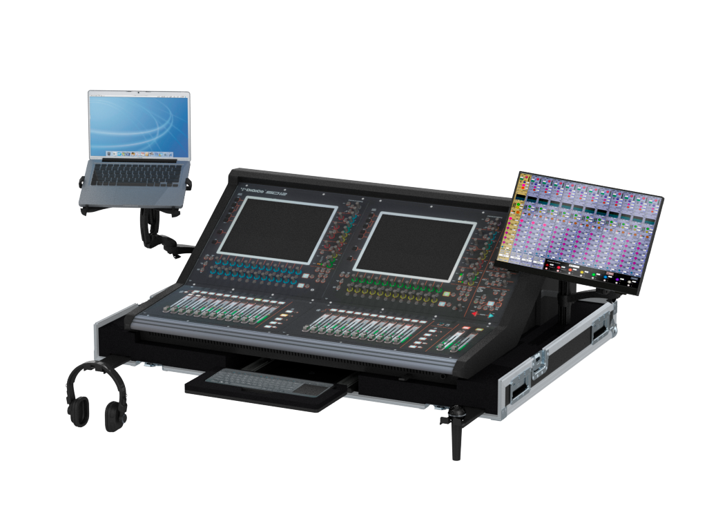 SANTOSOM MIXER Flight case PRO-32, DiGiCo SD12