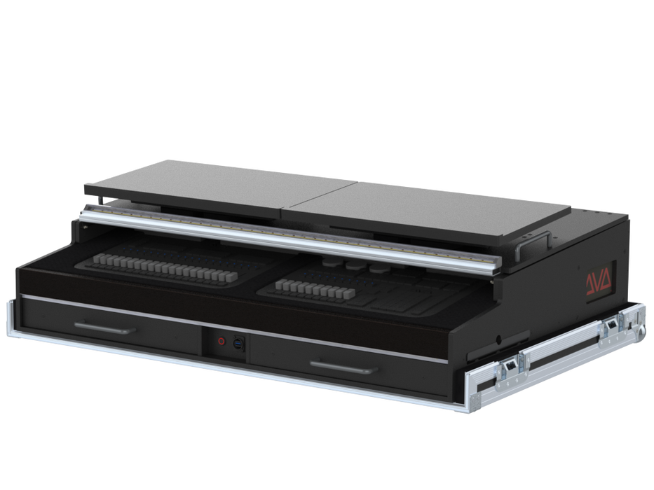 Santosom Lighting controller Flight case PRO-5, AVOLITES T3 & T3 Wing