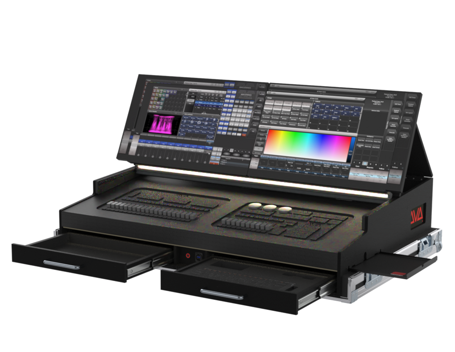 Santosom Lighting controller Flight case PRO-5, AVOLITES T3 & T3 Wing