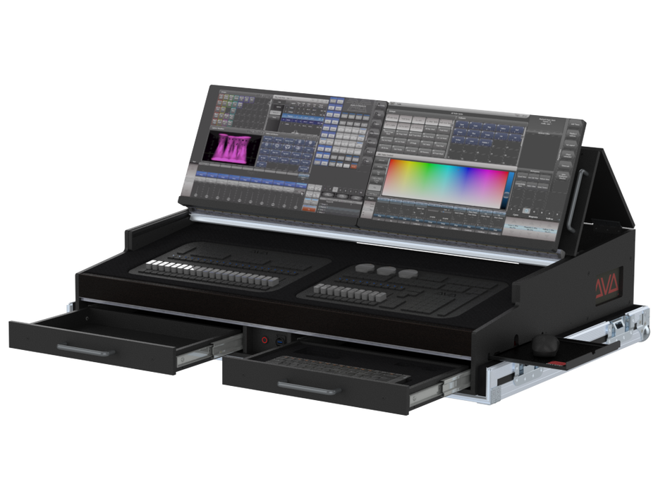 Santosom Lighting controller Flight case PRO-5, AVOLITES T3 & T3 Wing