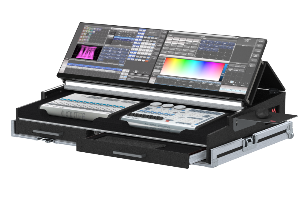 Santosom Lighting controller Flight case PRO-5, AVOLITES TITAN MOBILE & TITAN WING