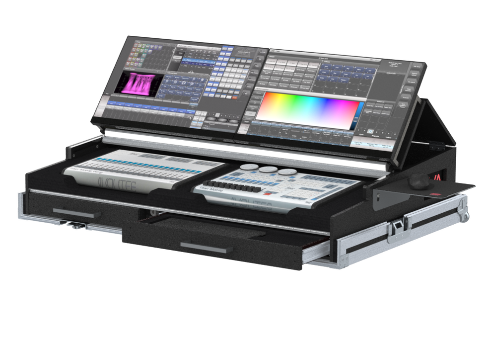 Santosom Lighting controller Flight case PRO-5, AVOLITES TITAN MOBILE & TITAN WING