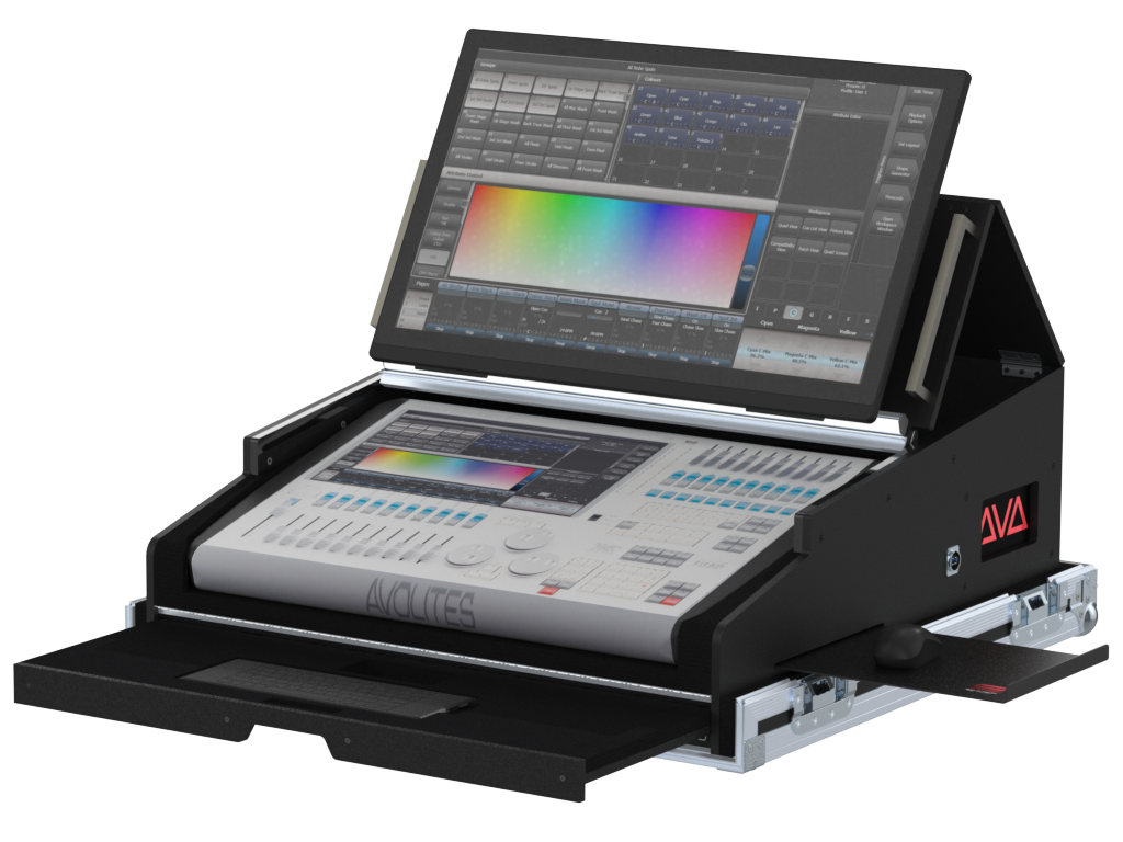 Santosom Lighting controller Flight case PRO-5, Avolites Tiger Touch II