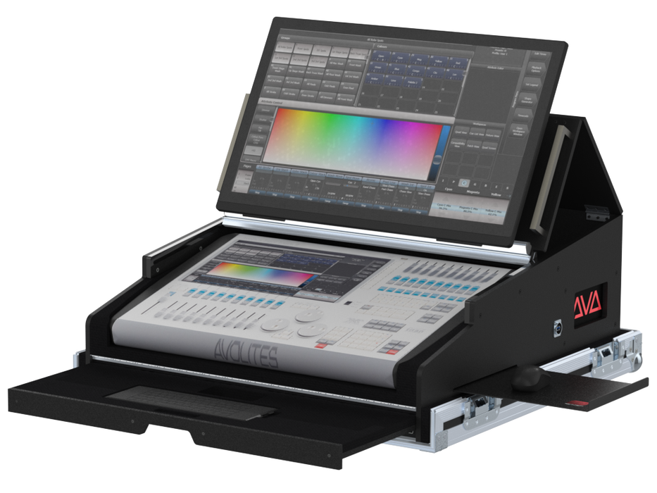 Santosom Lighting controller Flight case PRO-5, Avolites Tiger Touch II