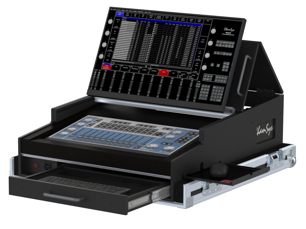 Santosom Lighting controller Flight case PRO-5, Chamsys MagicQ PC Wing Compact