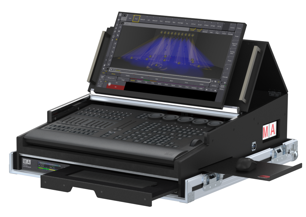 SANTOSOM Lighting controller Flight case PRO-5, MA3 OnPC Command Wing / XT