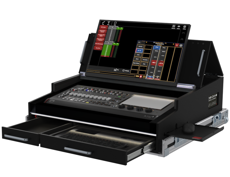Santosom Lighting controller Flight case PRO-5, Obsidian Control NX1