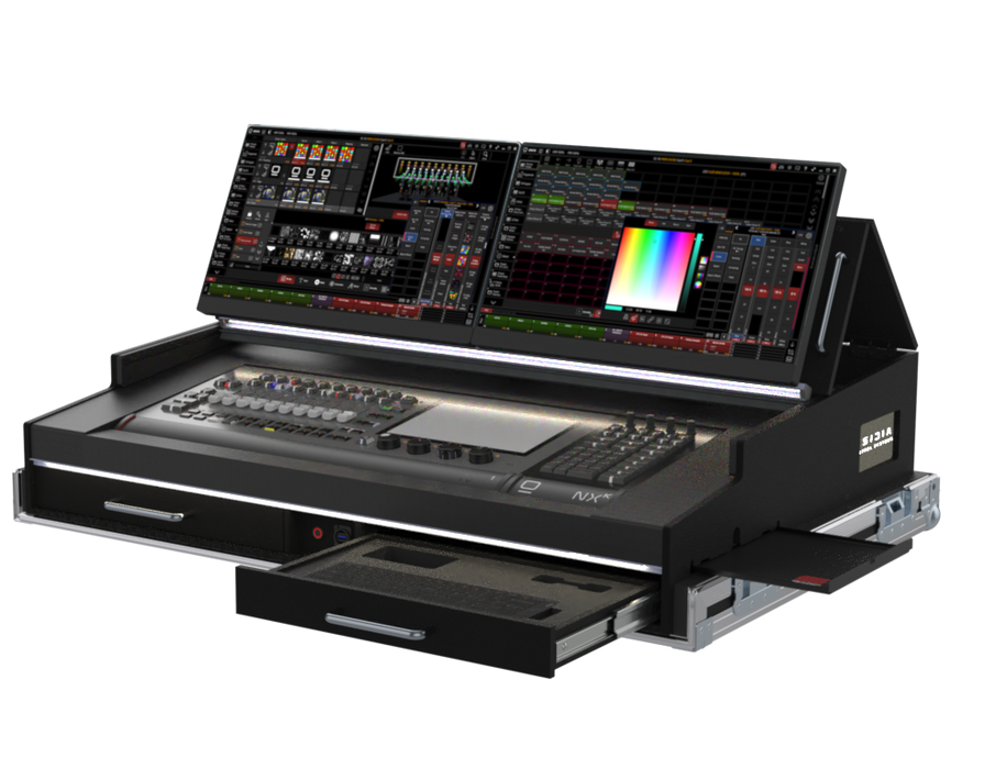 SANTOSOM Lighting controller Flight case PRO-5, Obsidian Control NX1+ NXK