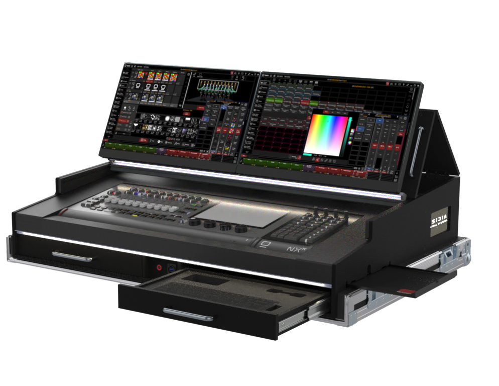 SANTOSOM Lighting controller Flight case PRO-5, Obsidian Control NX1+ NXK