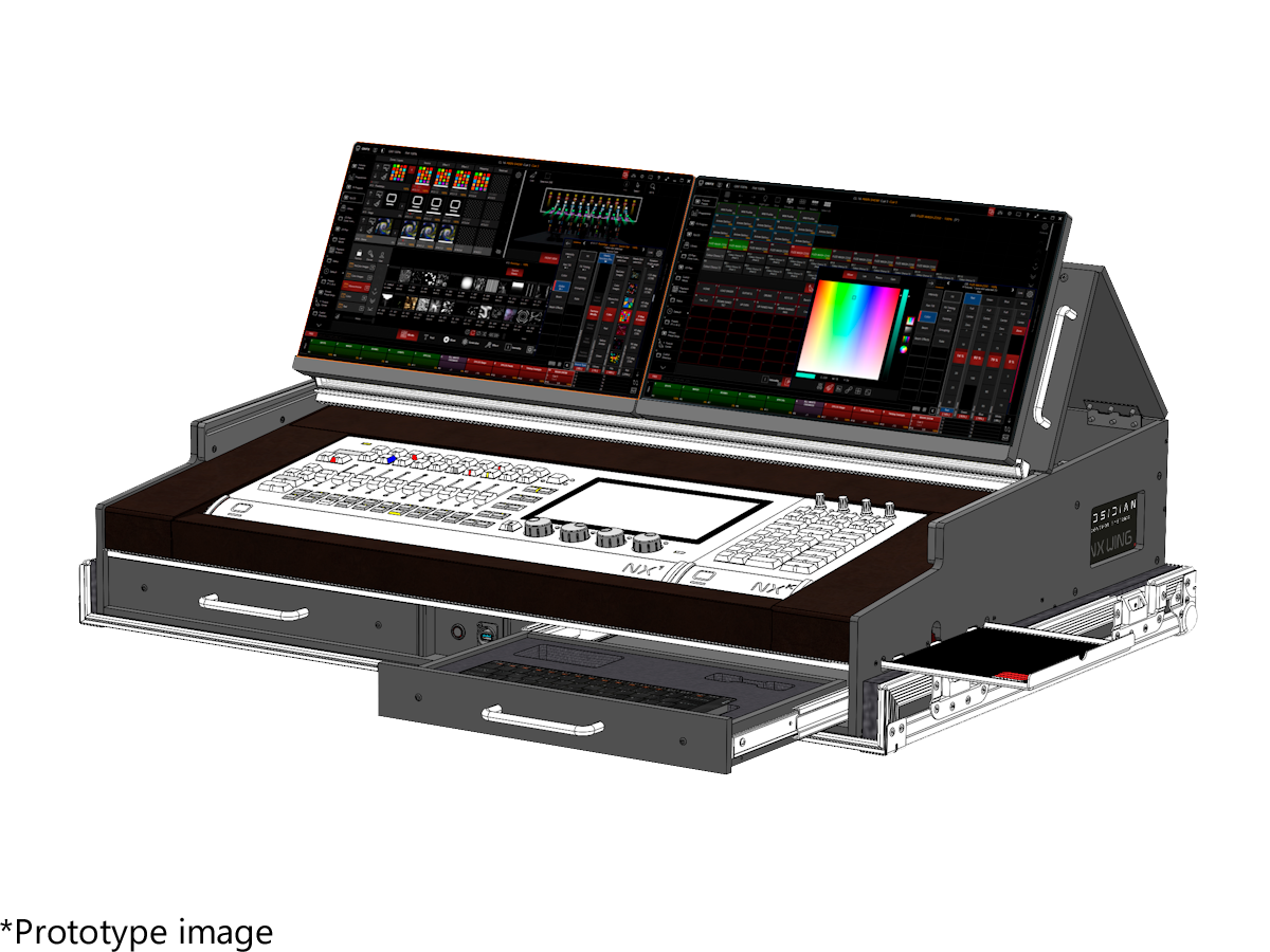 SANTOSOM Lighting controller Flight case PRO-5, Obsidian Control NX1+ NXK