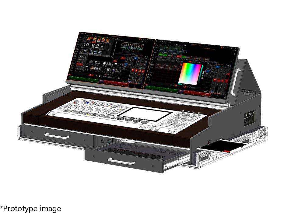SANTOSOM Lighting controller Flight case PRO-5, Obsidian Control NX1+ NXK